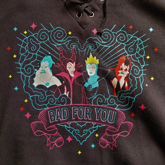 torrid Tops - Disney Villains sweatshirt Torrid black pull over plus size shirt Ursula Cruella